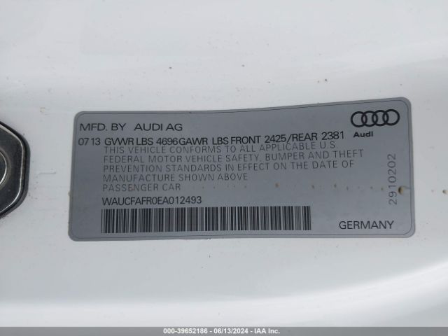 WAUCFAFR0EA012493 Audi A5 2.0t Premium