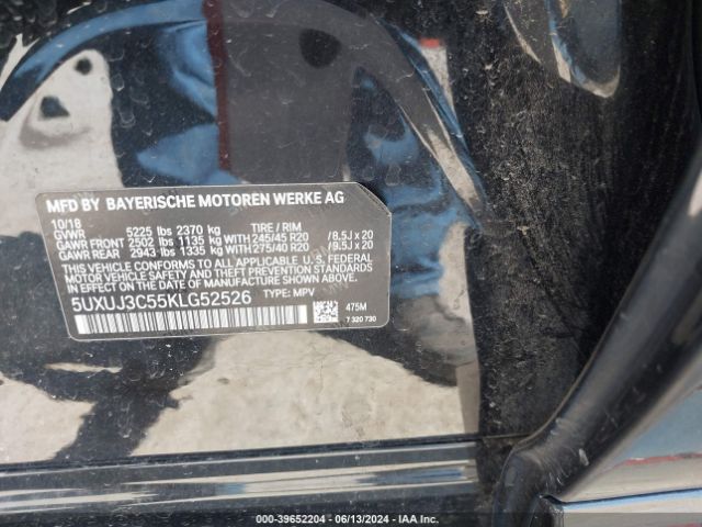 5UXUJ3C55KLG52526 BMW X4 Xdrive30i