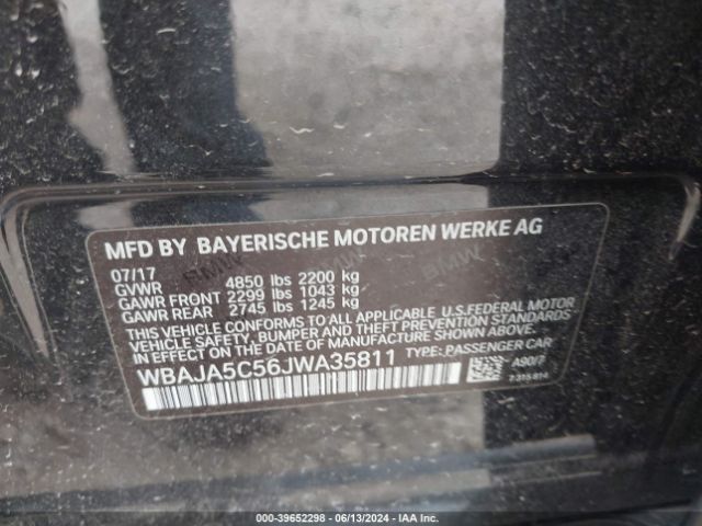 WBAJA5C56JWA35811 BMW 530I