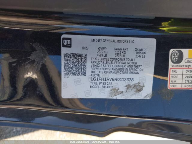 1G1FH1R76R0112378 Chevrolet Camaro Rwd  2ss