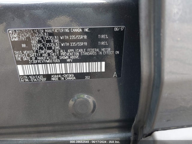 Toyota Rav4 Limited 2017 2T3DFREV7HW661069 Image 9