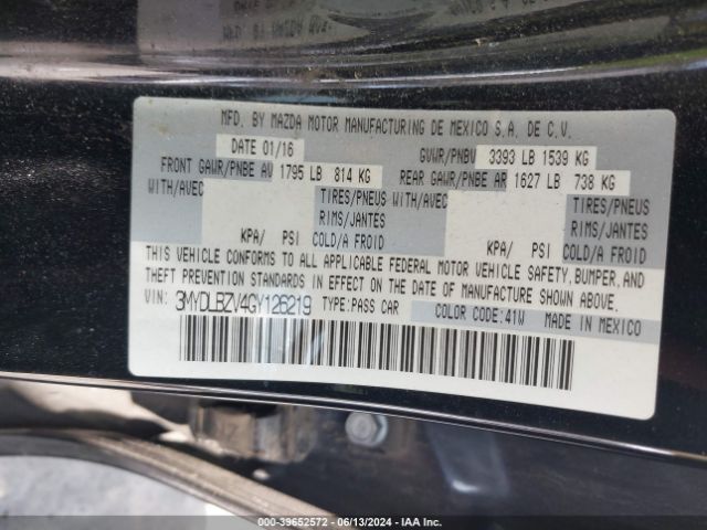 3MYDLBZV4GY126219 Scion IA
