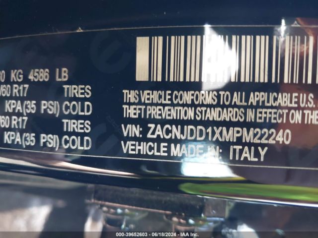 ZACNJDD1XMPM22240 Jeep Renegade Limited 4x4