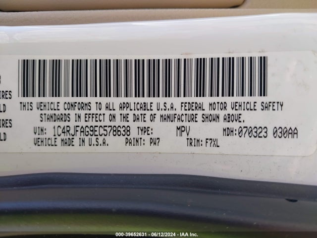 Jeep Grand Cherokee Laredo 2014 1C4RJFAG9EC578638 Image 9