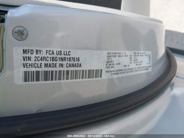 2C4RC1BG1NR187616 Chrysler Pacifica Touring L