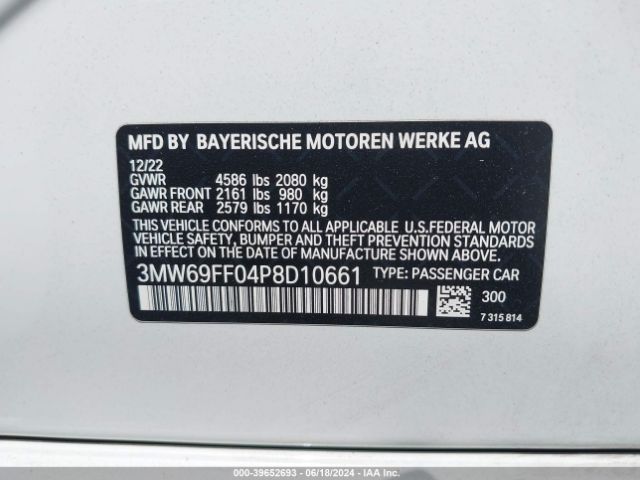 3MW69FF04P8D10661 BMW 330I