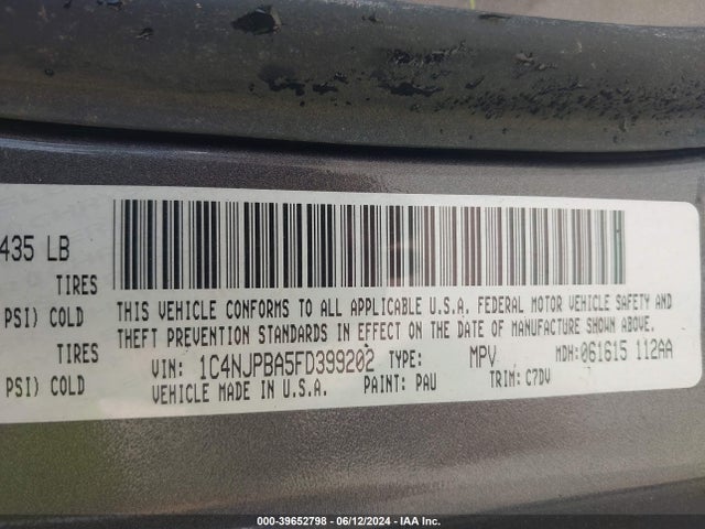 1C4NJPBA5FD399202 Jeep Patriot Altitude Edition