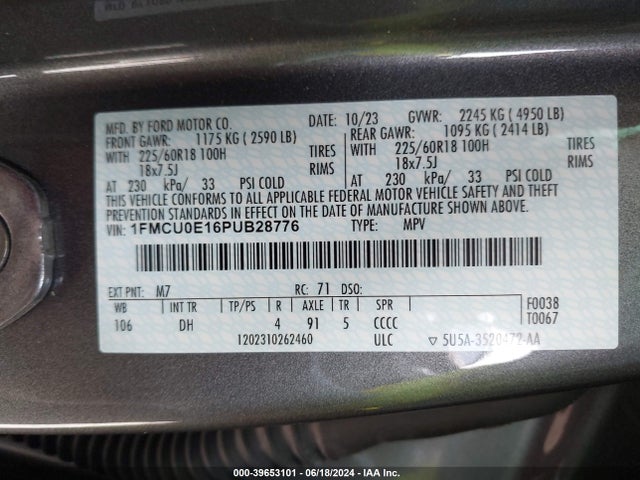 Ford Escape Phev 2023 1FMCU0E16PUB28776 Image 9