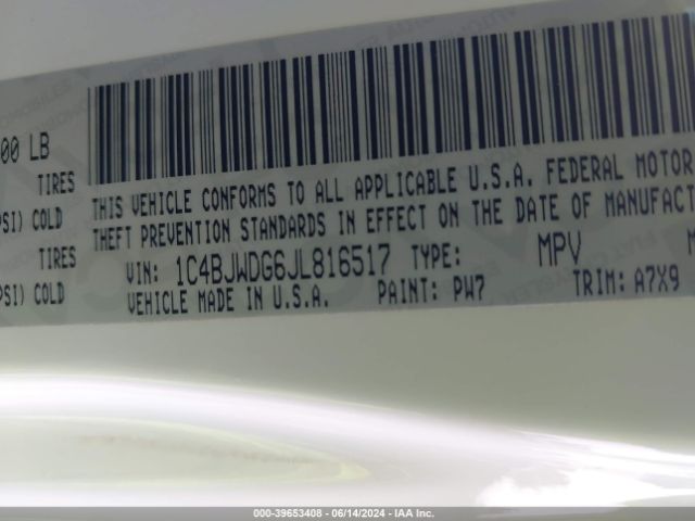 1C4BJWDG6JL816517 Jeep Wrangler Jk Unlimited Sport S 4x4