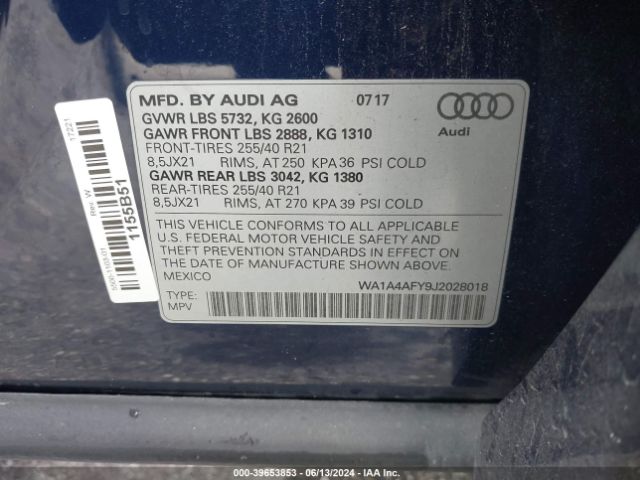 WA1A4AFY9J2028018 Audi Sq5 3.0t Premium Plus