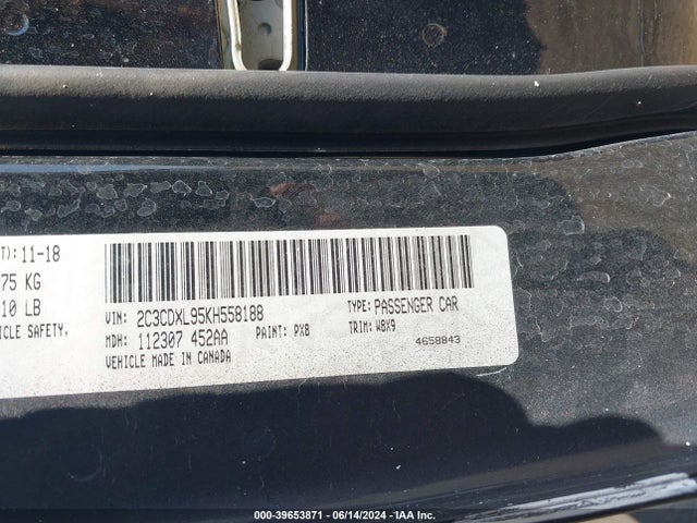Dodge Charger Srt Hellcat Rwd 2019 2C3CDXL95KH558188 Image 9