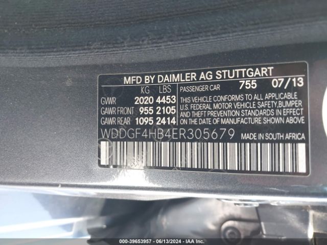 WDDGF4HB4ER305679 Mercedes-Benz C 250 Luxury/sport