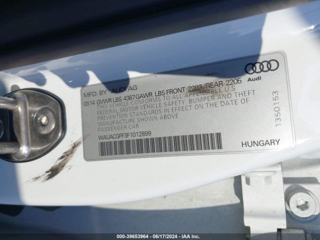 WAUACGFF3F1012899 Audi A3 1.8t Premium