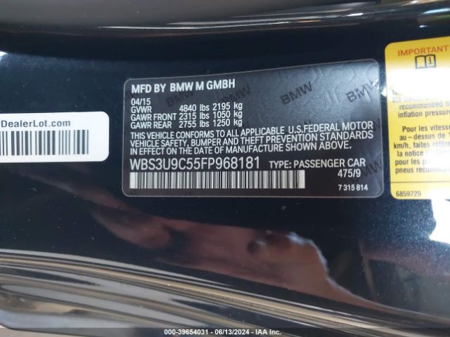 WBS3U9C55FP968181 BMW M4