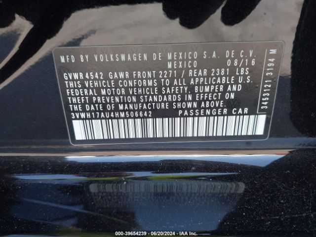 3VWH17AU4HM506642 Volkswagen Golf Alltrack Tsi Sel