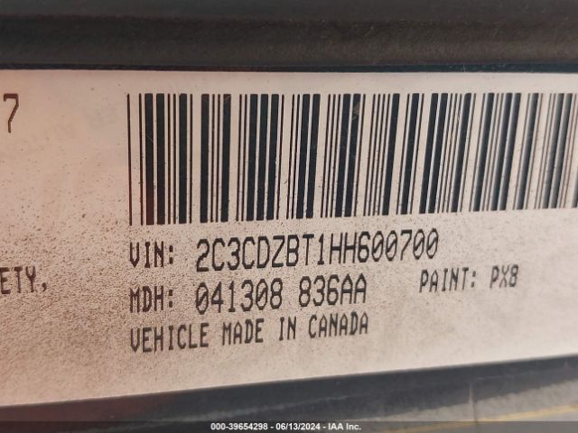 2C3CDZBT1HH600700 Dodge Challenger R/t