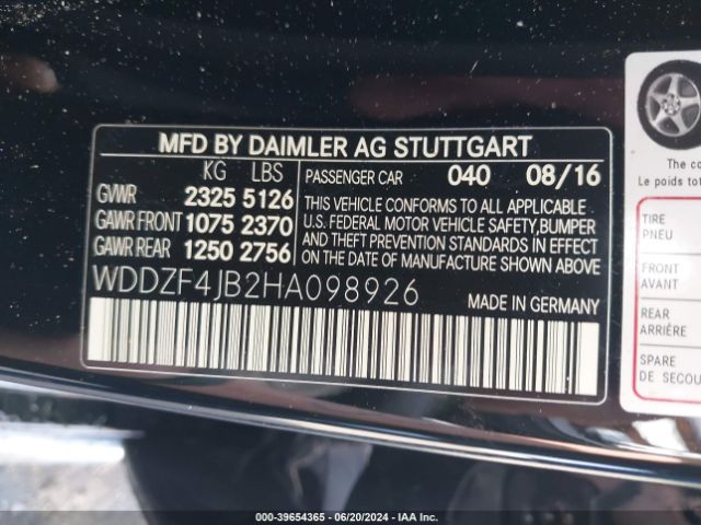 WDDZF4JB2HA098926 Mercedes-Benz E 300