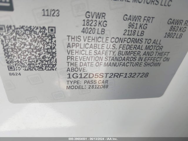 Chevrolet MALIBU LT 2024 1G1ZD5ST2RF132728 Image 9