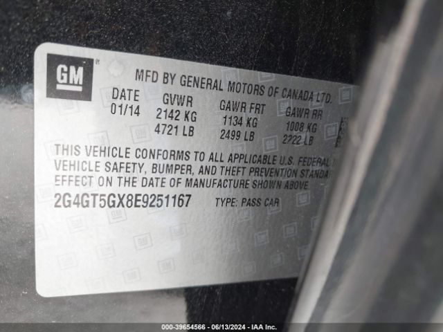 2G4GT5GX8E9251167 Buick REGAL GS