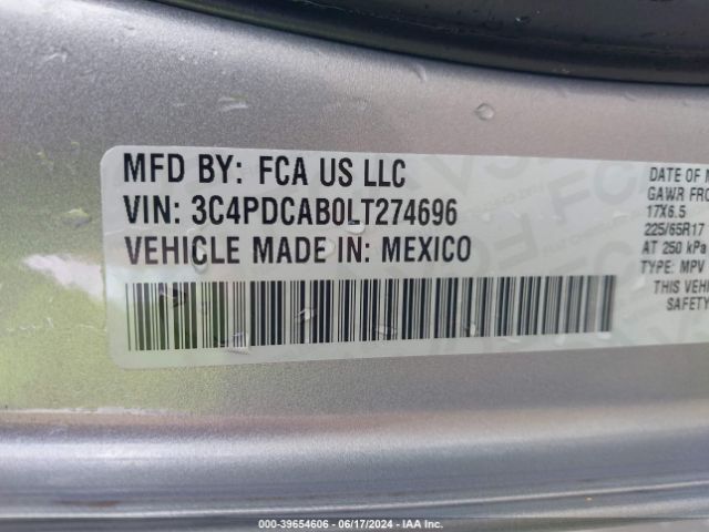 3C4PDCAB0LT274696 Dodge Journey Se Value