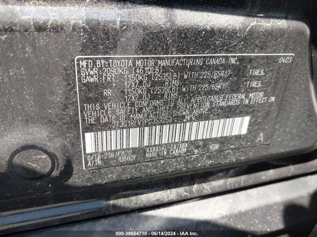 Toyota RAV4 LE 2023 2T3G1RFV2PC353253 Image 9