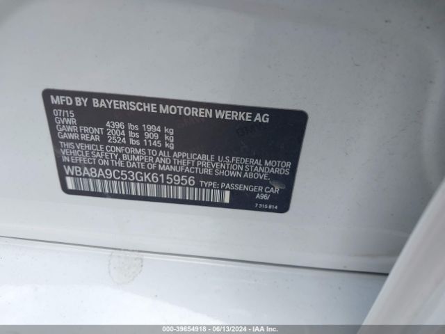 WBA8A9C53GK615956 BMW 320i