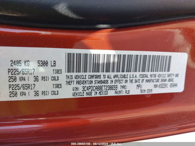 3C4PDCAB8ET238659 Dodge Journey American Value Pkg