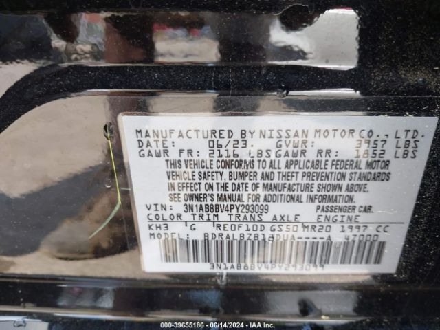 3N1AB8BV4PY293099 Nissan Sentra S Xtronic Cvt