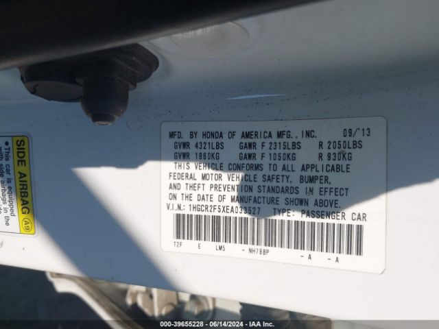 1HGCR2F5XEA033527 Honda Accord Sport