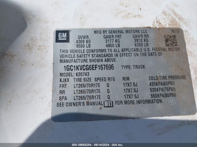 1GC1KVCG6EF167696 Chevrolet Silverado 2500hd Work Truck