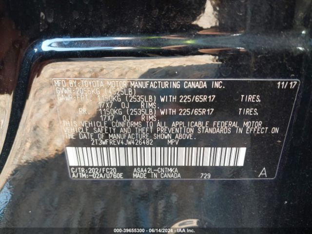 2018 TOYOTA RAV4 2T3WFREV4JW426482 Photo 8