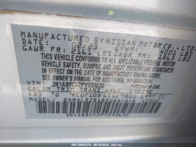 Nissan Sentra Sv Xtronic Cvt 2023 3N1AB8CV2PY233630 Image 9