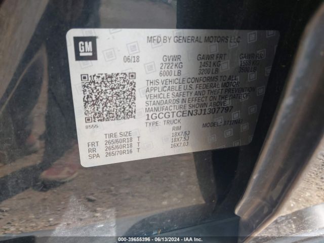 1GCGTCEN3J1307797 Chevrolet Colorado Lt