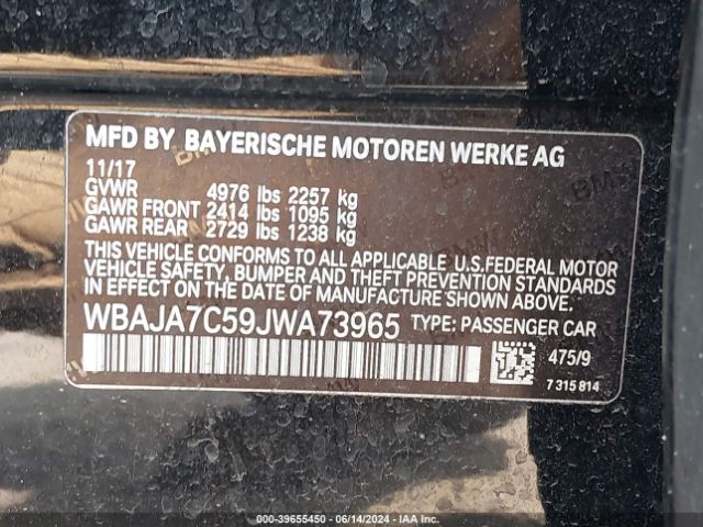 WBAJA7C59JWA73965 BMW 530i Xdrive
