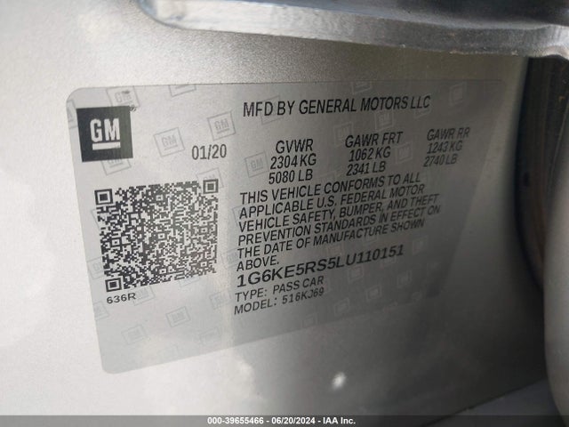 1G6KE5RS5LU110151 Cadillac Ct6 Awd Premium Luxury