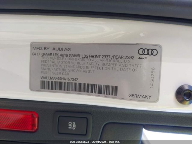 WAULMAF44HA157342 Audi A4 2.0t Ultra Premium