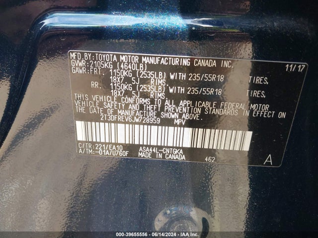 Toyota Rav4 Limited 2018 2T3DFREV6JW728959 Image 9
