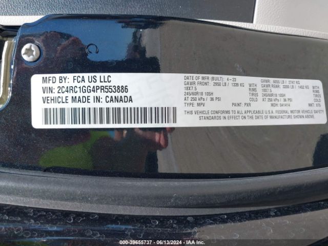 2C4RC1GG4PR553886 Chrysler Pacifica Limited