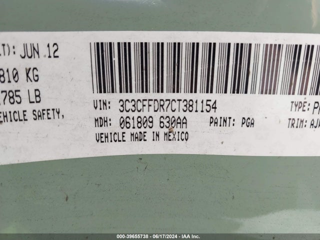 2012 FIAT 500C 3C3CFFDR7CT381154 Photo 8