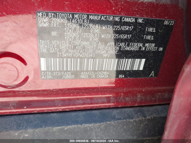 Toyota Rav4 Xle 2023 2T3W1RFV0PW276943 Image 9