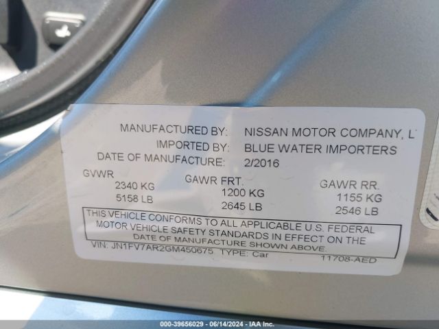 JN1FV7AR2GM450675 Infiniti Q50 3.0t Red Sport 400