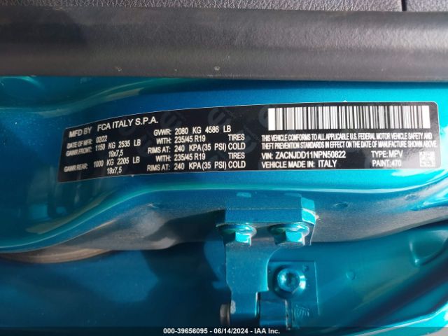 ZACNJDD11NPN50822 Jeep Renegade Limited 4x4