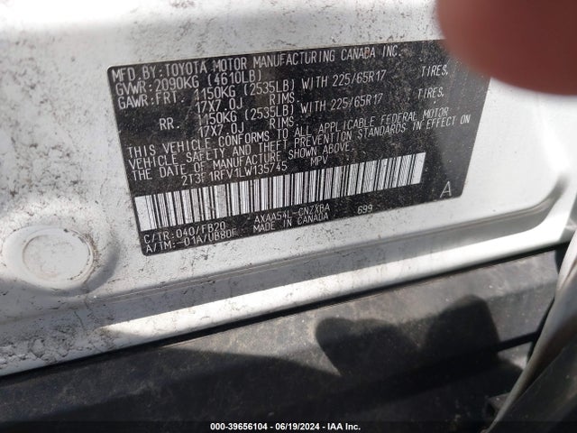 Toyota RAV4 LE 2020 2T3F1RFV1LW135745 Image 9