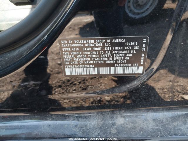 1VWAS7A35EC034552 Volkswagen Passat 1.8t Wolfsburg Edition