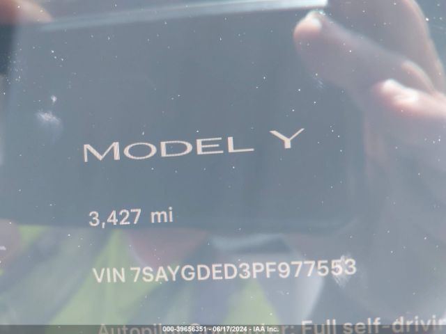 7SAYGDED3PF977553 Tesla Model Y Rwd