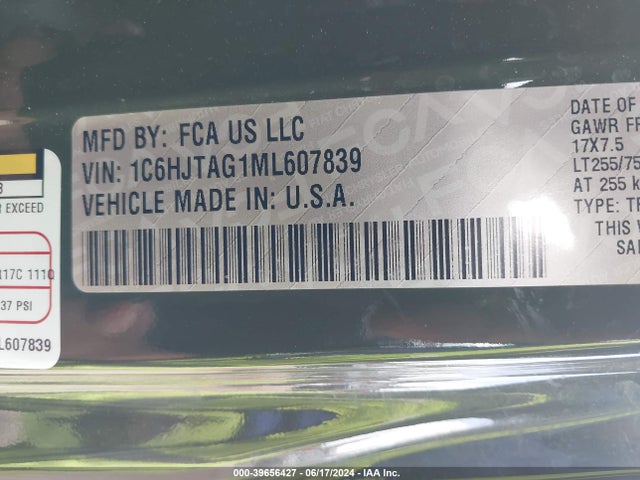 1C6HJTAG1ML607839 Jeep Gladiator Texas Trail 4x4