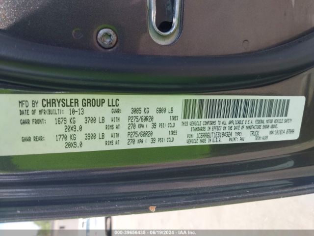 1C6RR6UT1ES184324 RAM 1500 Sport