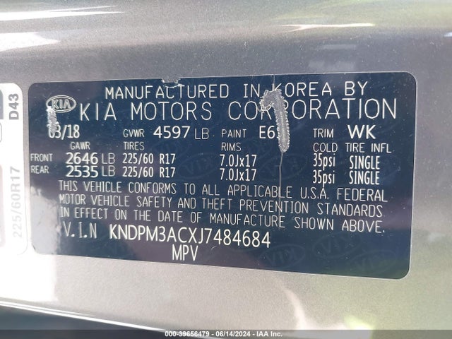 KIA Sportage Lx 2018 KNDPM3ACXJ7484684 Image 9