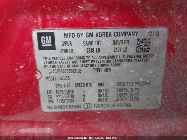 KL4CJBSB5EB563135 Buick Encore Convenience
