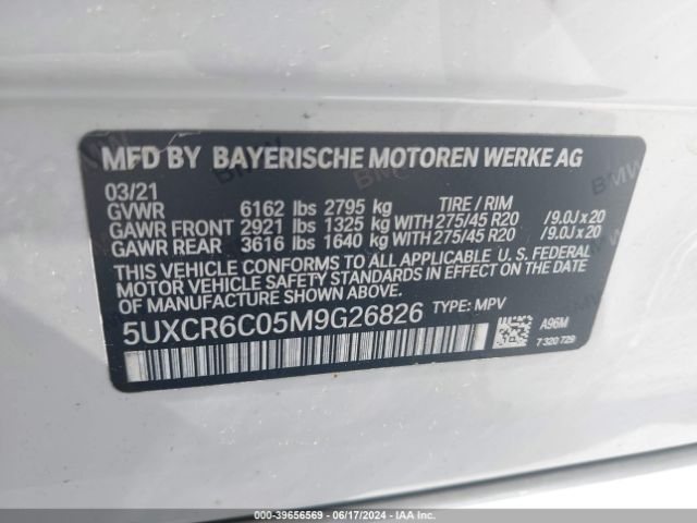 5UXCR6C05M9G26826 BMW X5 Xdrive40i